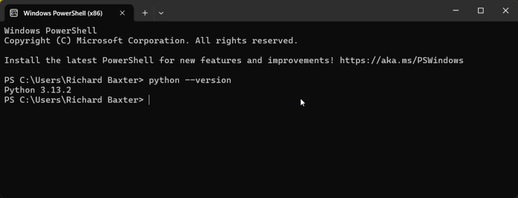 python --version 