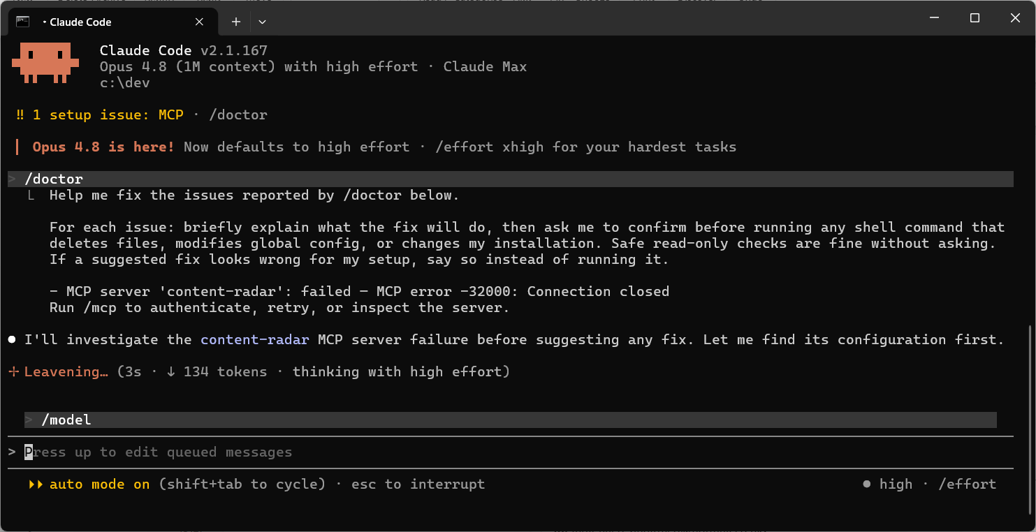Interactive /model picker inside Claude Code showing the three model tiers - Opus for heavy reasoning, Sonnet for daily use, Haiku for short cheap tasks - with the current selection highlighted and arrow-key navigation