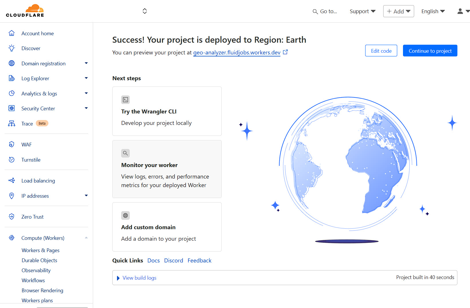 Successfully configured worker