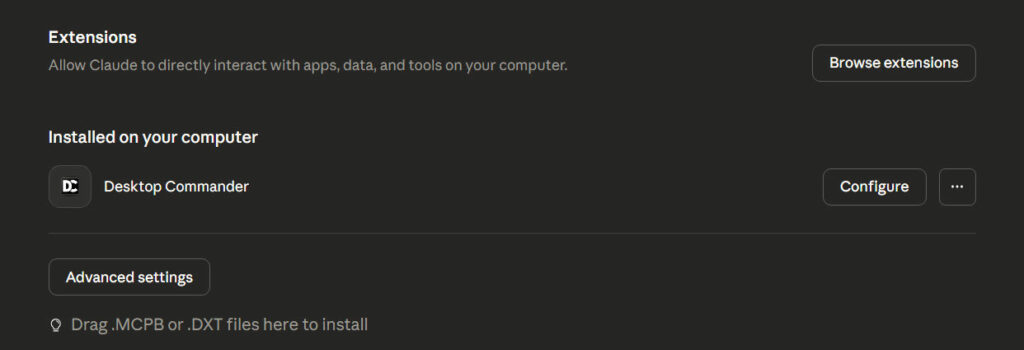 claude desktop extension