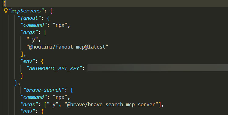 my json config for mcps