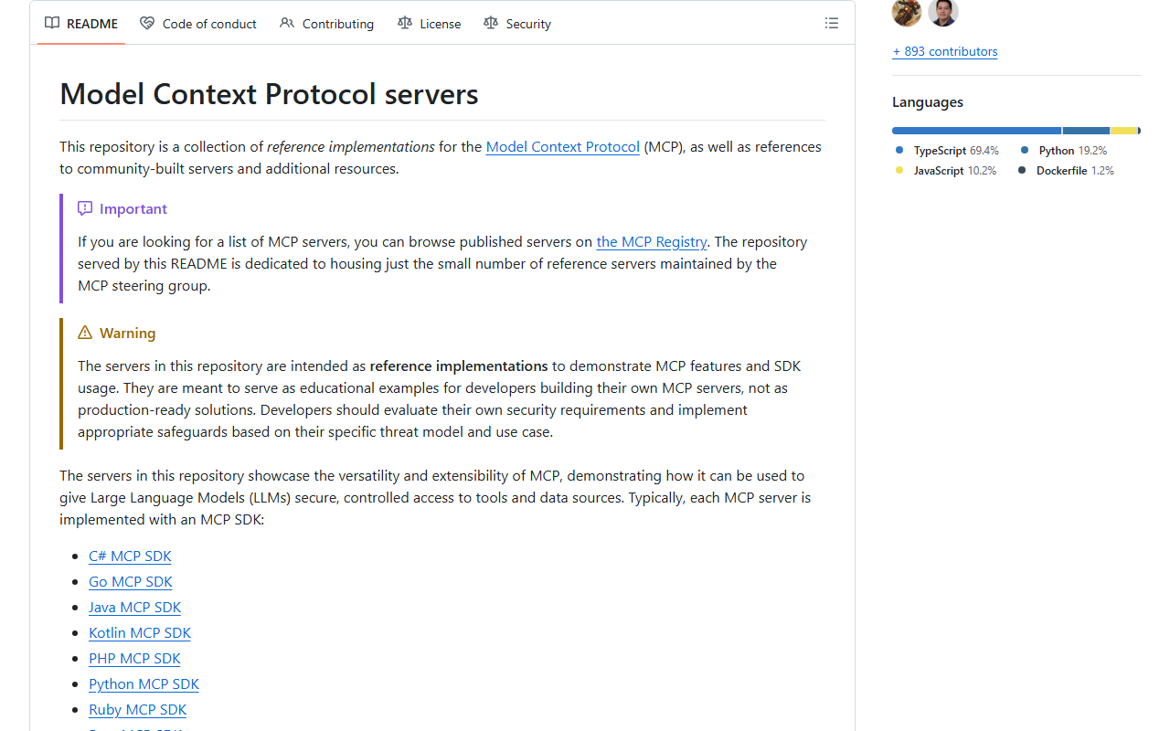MCP Servers GitHub repository